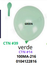 [100MA-216] Globos Pastel 100 piezas/bolsa 12"