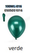 [100ML-016] Globos Metalicos 100 piezas/bolsa 5"
