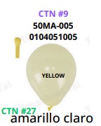 [50MA-005] Globos Pastel 50 piezas/bolsa 5"