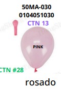 [50MA-030] Globos Pastel 50 piezas/bolsa 5"
