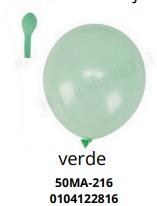 [50MA-216] Globos Pastel 50 piezas/bolsa 12"