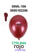 [50ML-106] Globos Metalicos 50 piezas/bolsa 10"