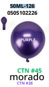 [50ML-126] Globos Metalicos 50 piezas/bolsa 10"