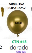 [50ML-152] Globos Metalicos 50 piezas/bolsa 10"