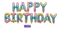[79114] Globos Letras HAPPY BIRTHDAY 16 pulgadas