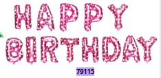[79115] Globos Letras HAPPY BIRTHDAY 16 pulgadas