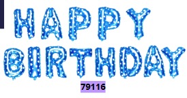 [79116] Globos Letras HAPPY BIRTHDAY 16 pulgadas