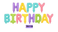 [79119] Globos Letras HAPPY BIRTHDAY 16 pulgadas