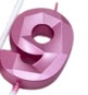 [FICND001-9] CANDELAS ROSADO DE NUMEROS 7cm