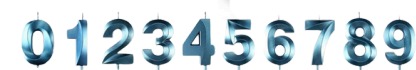 [FICND003-3] CANDELAS AZUL DE NUMEROS 7cm