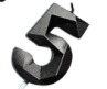 [FICND005-5] CANDELAS NEGRO DE NUMEROS 7cm