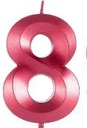 [FICND006-8] CANDELAS ROJO DE NUMEROS 7cm