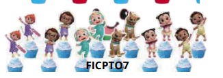 [FICPTO7] Cupcake Topper 12 piezas