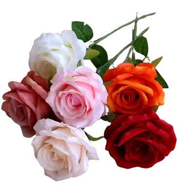 [FPD-004] ROSA PLASTICA 30 cm FLOR 8cm