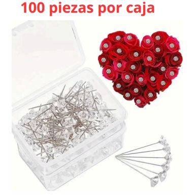 [MU-1081X] ALFILERES DIAMANTES 100 piezas por caja