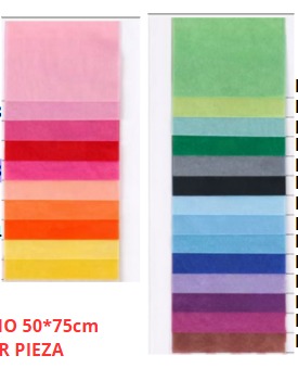 [MF7102] PAPEL CHINA 50x75cm 10 PIEZAS POR BOLSA