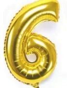 [N32-001G6] Globos Dorado Números de 32 pulgadas