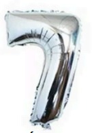 [N32-002P7] Globos Plateados Números de 32 pulgadas