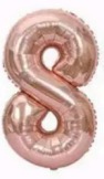 [N32-003RG8] Globos Rose Gold Números de 32 pulgadas