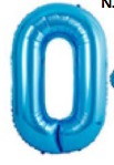 [N40-005N0] Globos Azul Números de 40 pulgadas