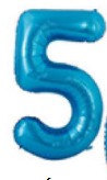 [N40-005N5] Globos Azul Números de 40 pulgadas