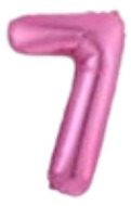 [N40-006N7] Globos Rosados Números de 40 pulgadas