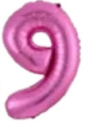 [N40-006N9] Globos Rosados Números de 40 pulgadas