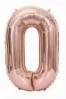 [N40-007RG0] Globos Rose Gold Números de 40 pulgadas