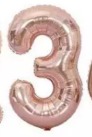 [N40-007RG3] Globos Rose Gold Números de 40 pulgadas