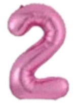 [MU-1187-R2] Globos Rosado Números de 16 pulgadas