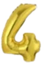 [MU-1187-4] Globos Dorado Números de 16 pulgadas