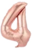 [MU-1187-G4] Globos Rose Gold Números de 16 pulgadas