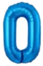 [MU-1187-A0] Globos Azúl Números de 16 pulgadas