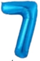 [MU-1187-A7] Globos Azúl Números de 16 pulgadas