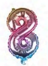 [NU-MC001-8] Globos Números de 16 pulgadas