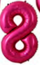 [NU-RMF-8] Globos Rosado Números de 32 pulgadas